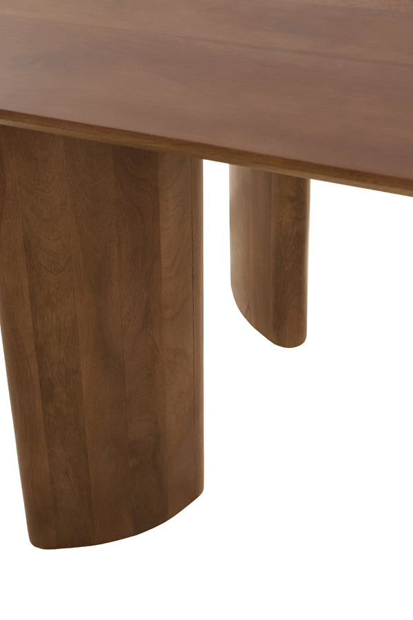 Dining table 240x100x76 cm AYMARA acacia wood dark brown