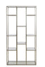 Cabinet open 100x36x200 cm PIUAR glass clear+nickel satin