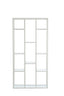 Cabinet open 100x36x200 cm PIUAR glass clear+cream