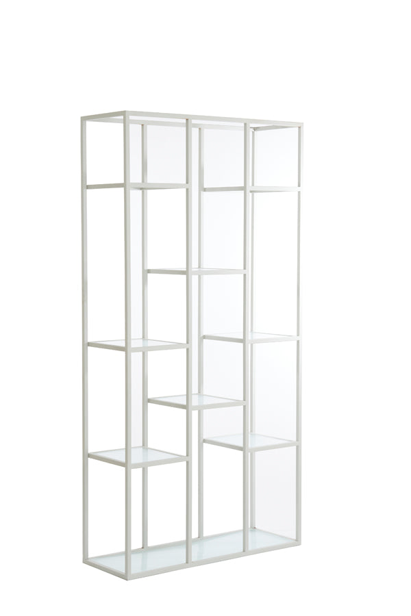 Cabinet open 100x36x200 cm PIUAR glass clear+cream