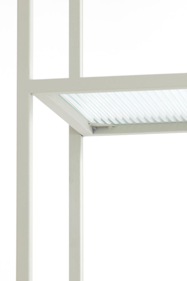 Cabinet open 100x36x200 cm PIUAR glass clear+cream