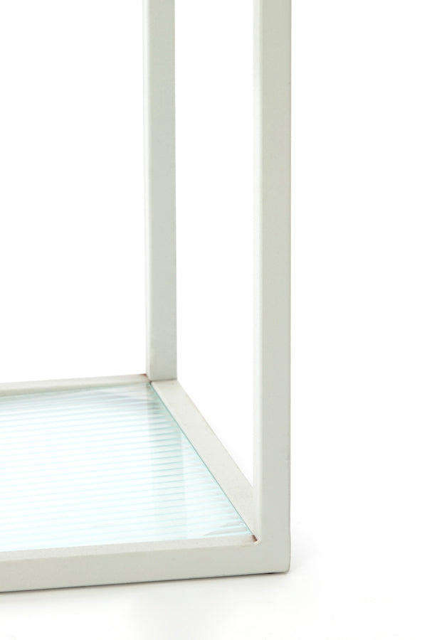 Cabinet open 100x36x200 cm PIUAR glass clear+cream