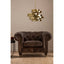 Victor Dark Grey Brown Leather Chesterfield Chair