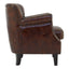 Victor Winged Brown Leather Armchair