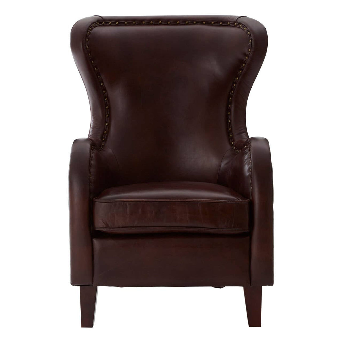 Victor Brown Leather Lounge Chair