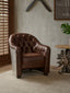 Victor Brown Leather Tub Chair