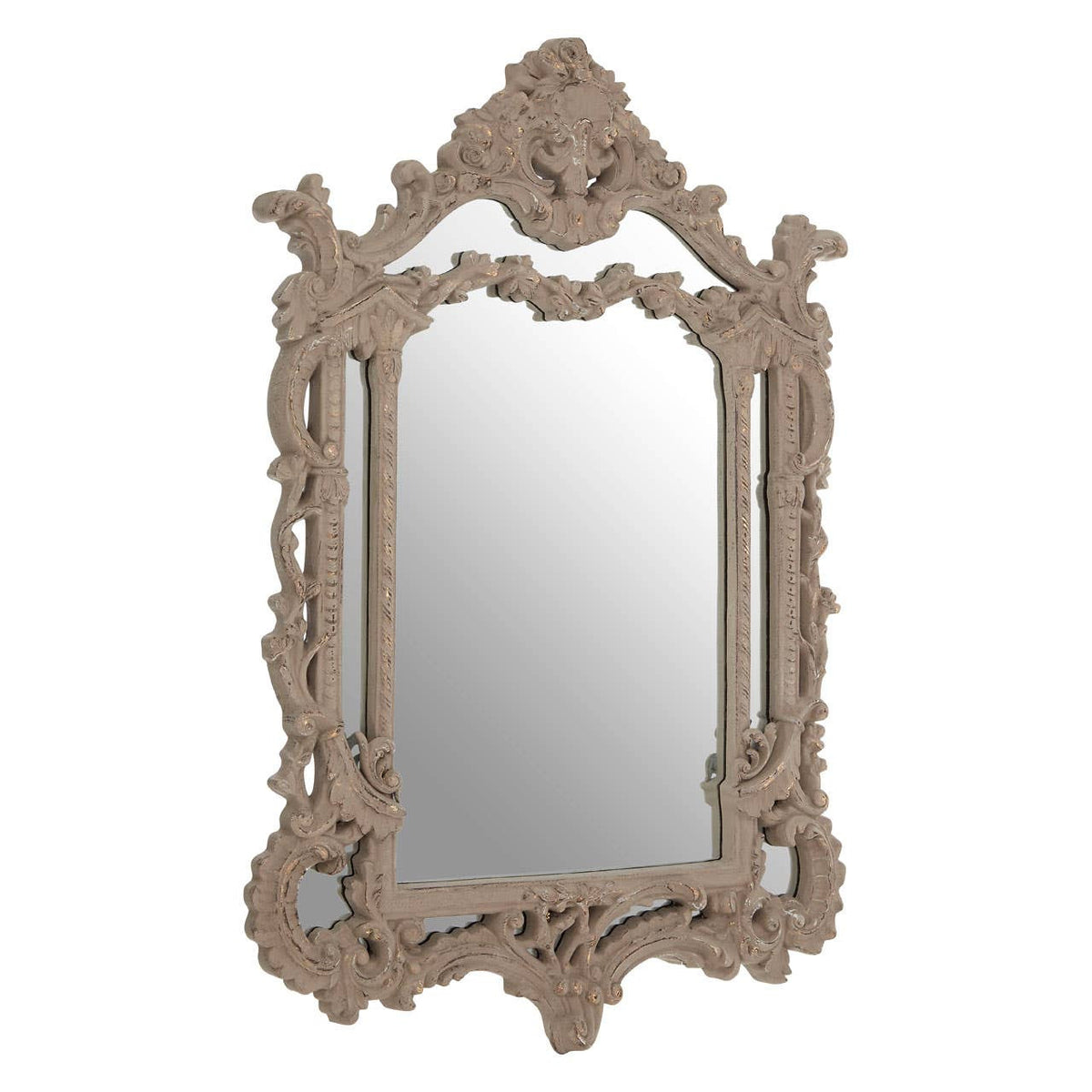 Vasari Antique Grey Ornate Wall Mirror