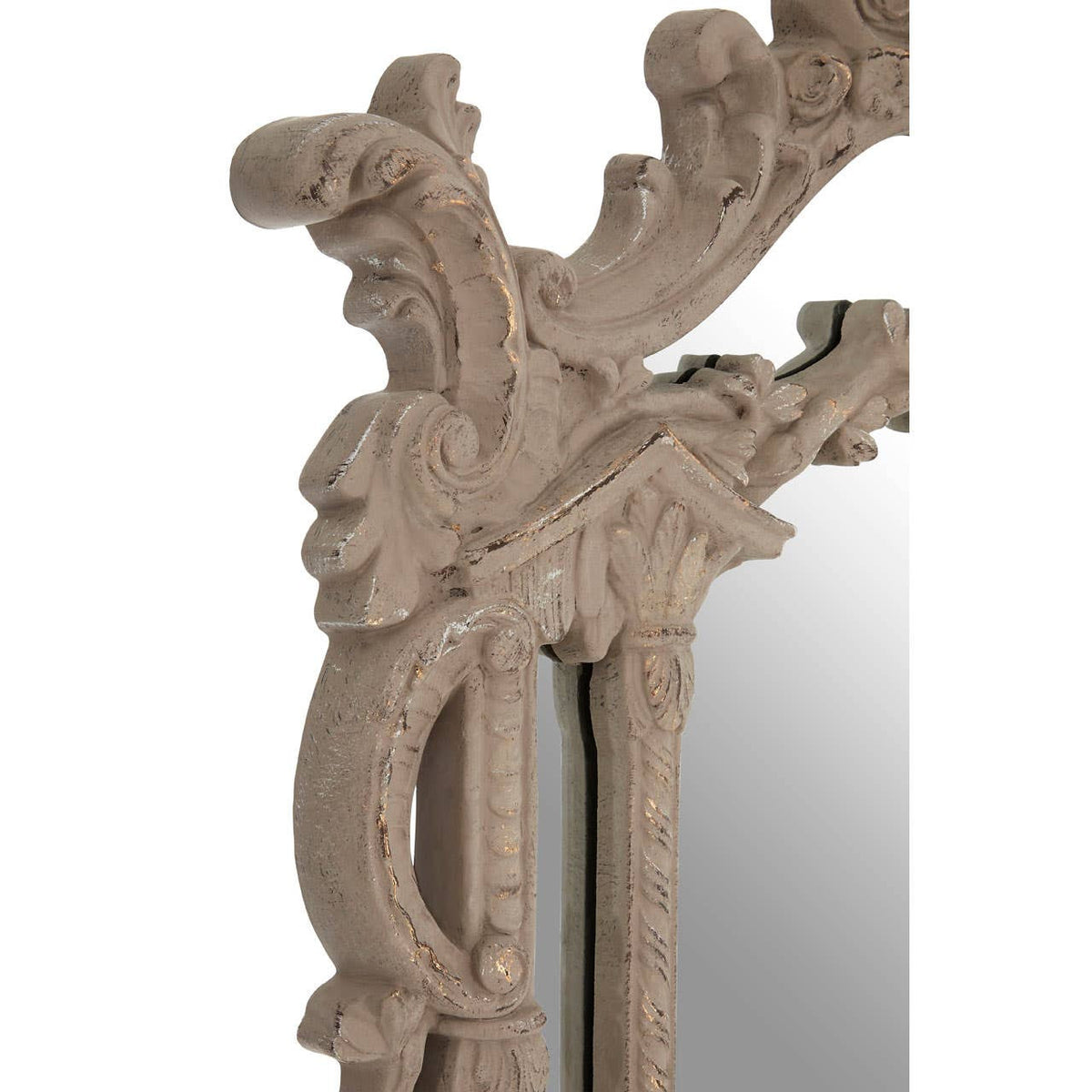 Vasari Antique Grey Ornate Wall Mirror