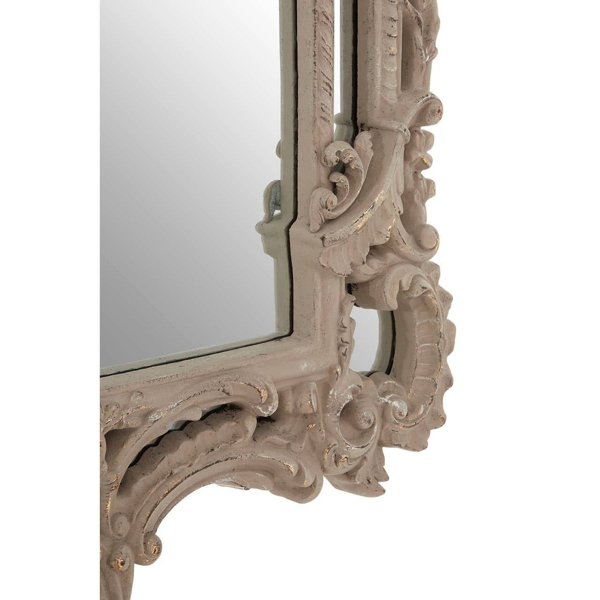 Vasari Antique Grey Ornate Wall Mirror