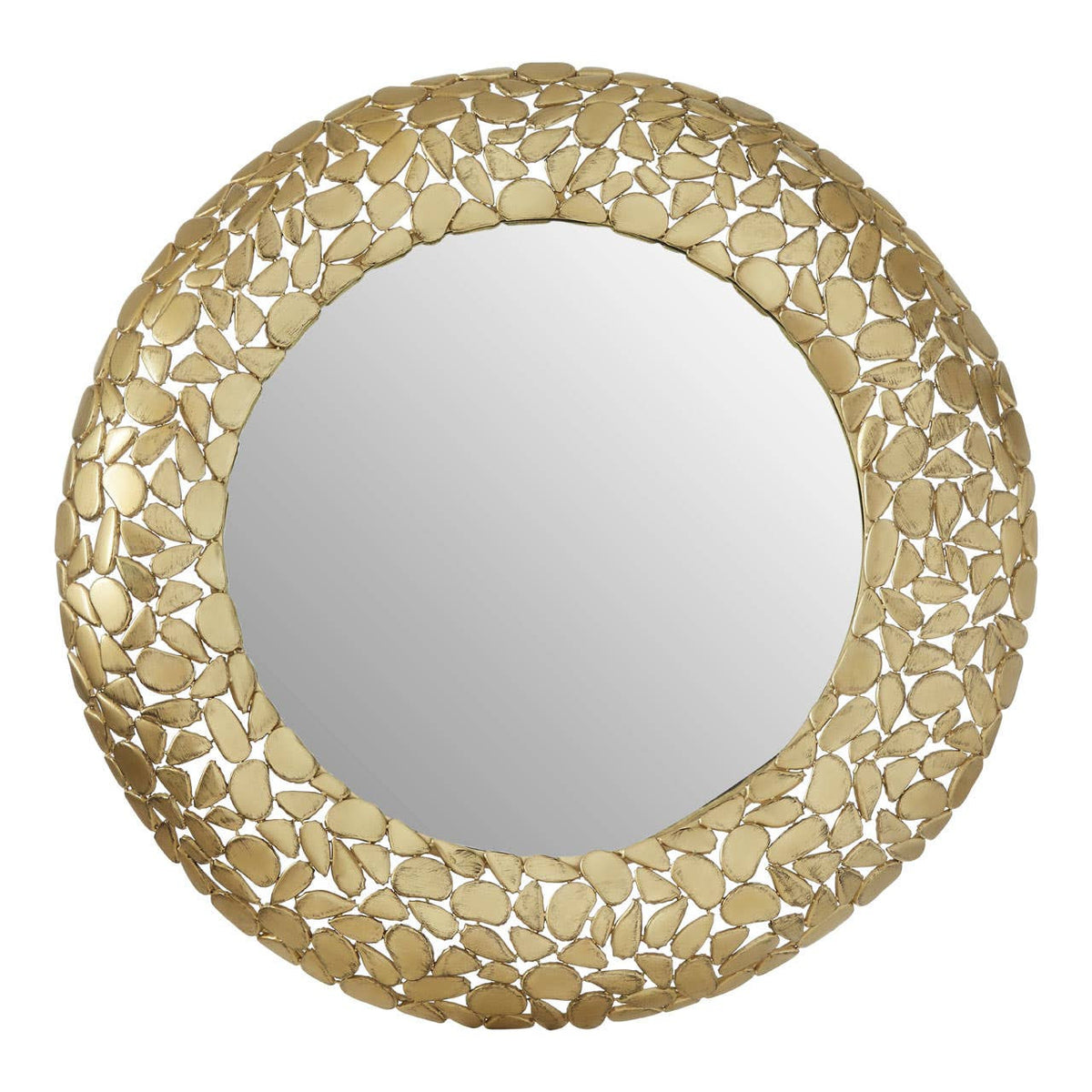 Templar Pebble Effect Round Wall Mirror