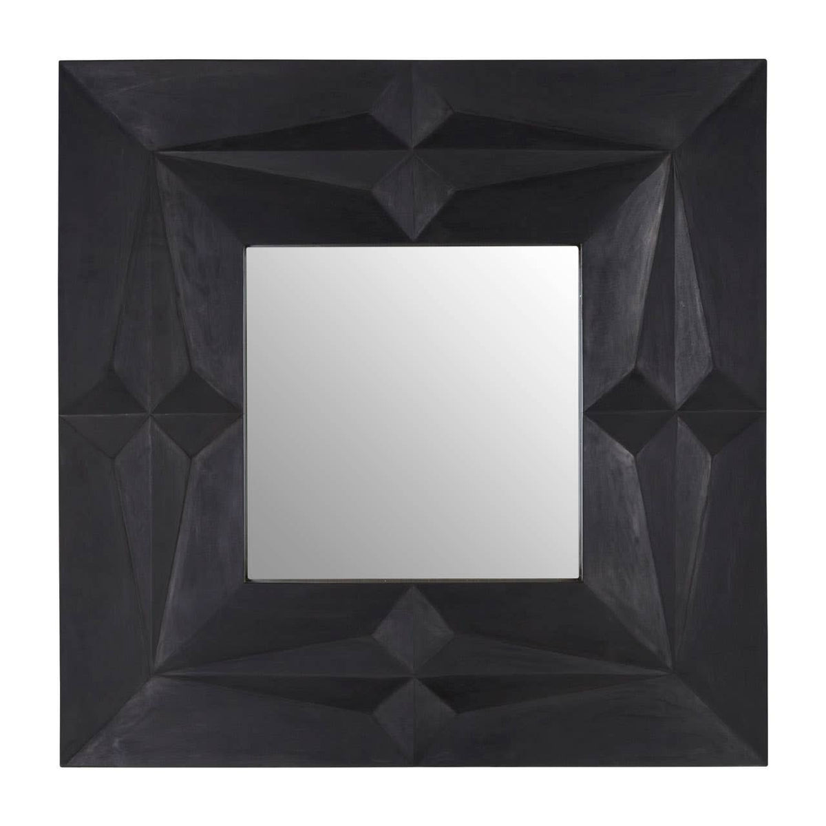 Sabari Black Finish Square Wall Mirror