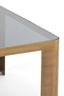 Coffee table S/2 50x50x30+75x75x40 cm OXE ant. br+smoked gl.
