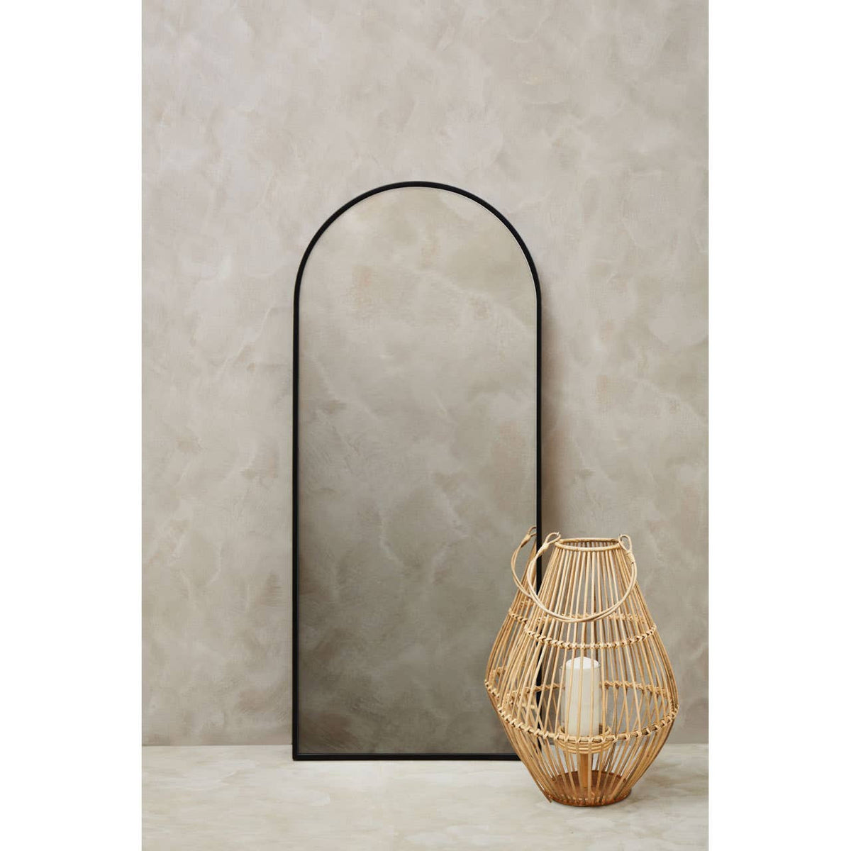 Descartes Black Frame Wall Mirror