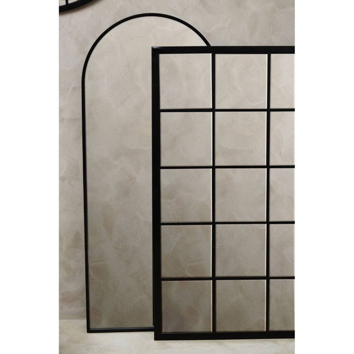 Descartes Black Frame Wall Mirror