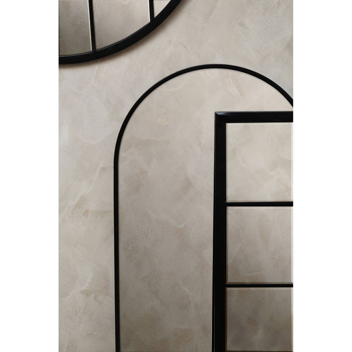 Descartes Black Frame Wall Mirror