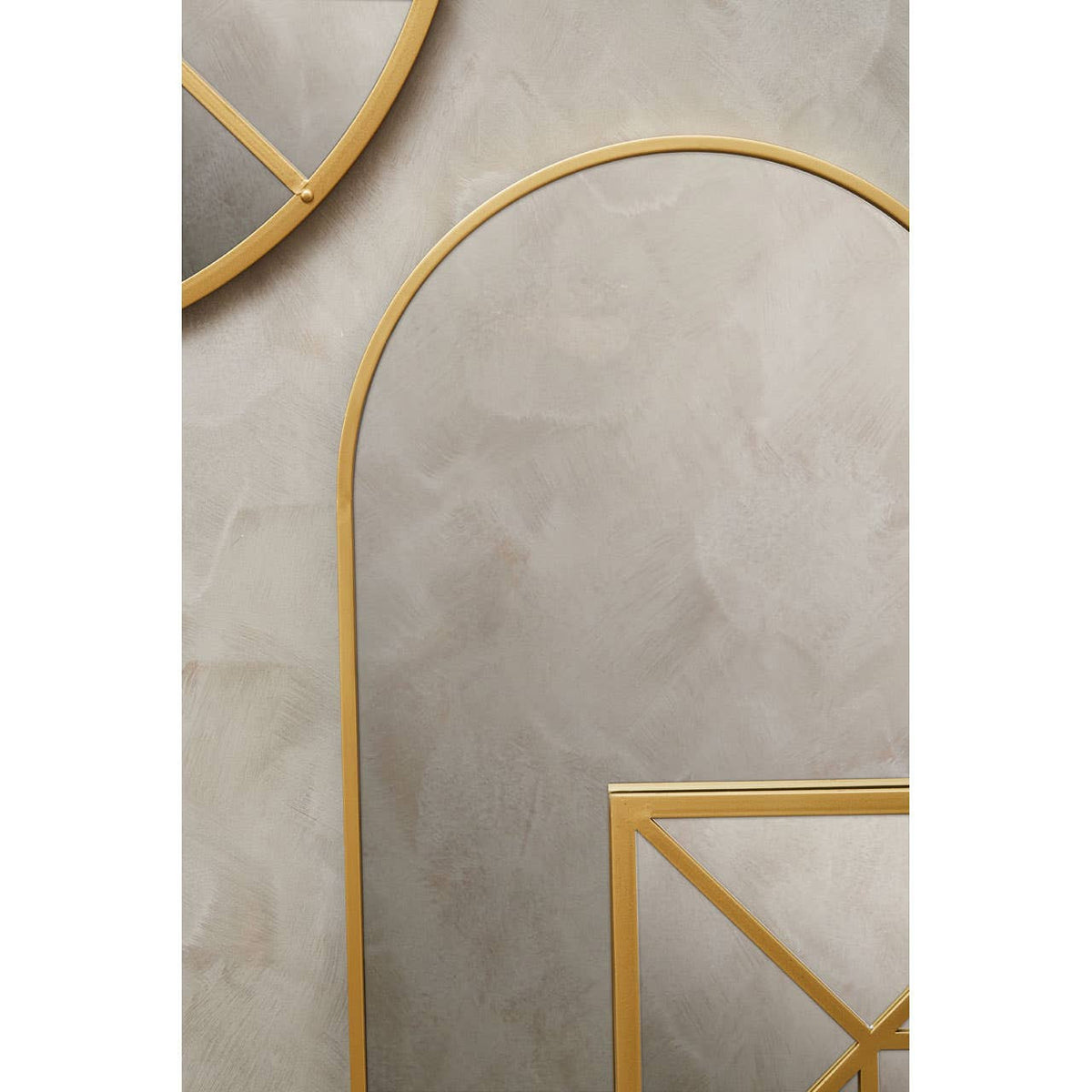 Descartes Gold Finish Wall Mirror