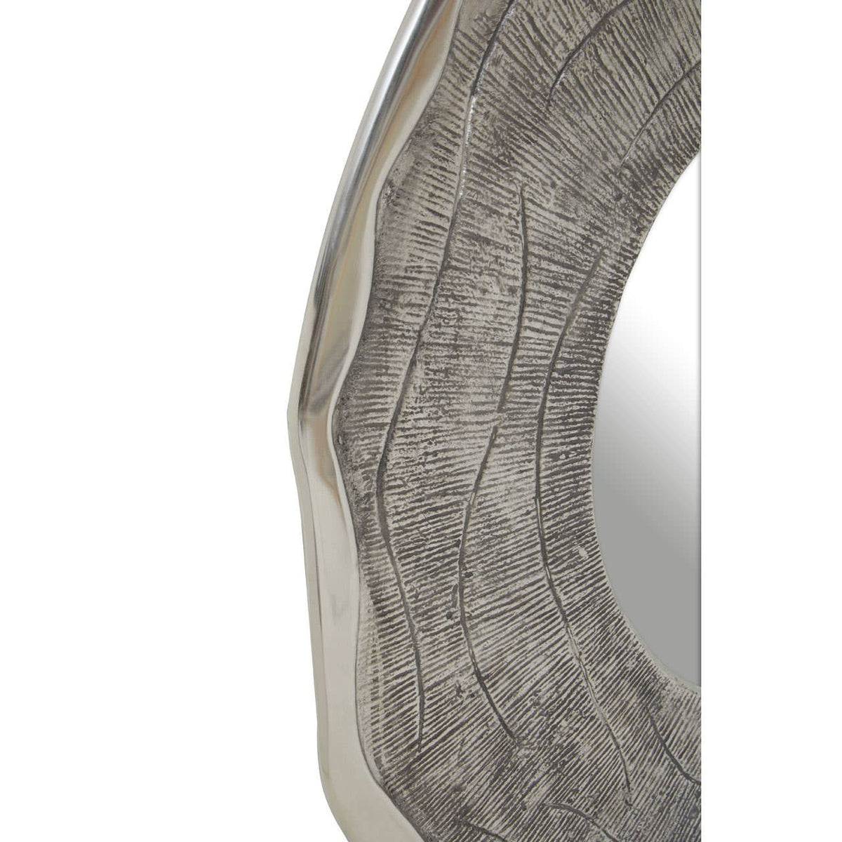 Silva Large Oak Effect Silver Wall Mirror