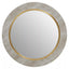 Cadio Shagreen Effect and Gold Inlay Round Wall Mirror
