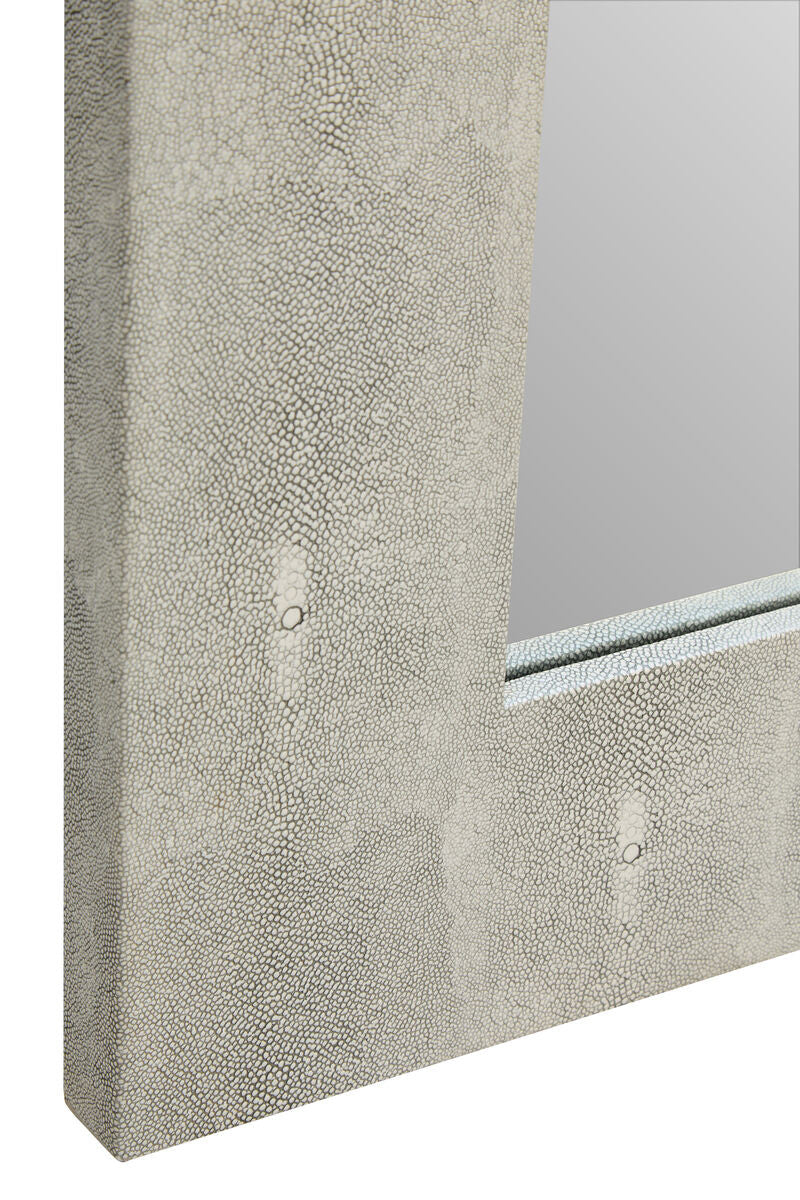 Cardona Grey Shagreen Effect Wall Mirror