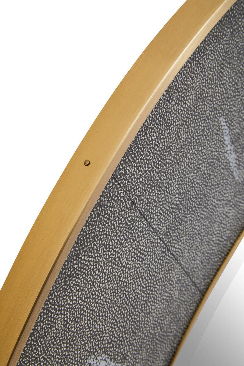Deruta Grey Shagreen Effect Wall Mirror