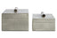 Cardona Set of Two Grey Shagreen Effect Trinket Boxes
