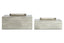 Cardona Set of Two Grey Shagreen Effect Trinket Boxes