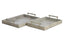 Cardona Set of Two Grey Shagreen Effect Trays