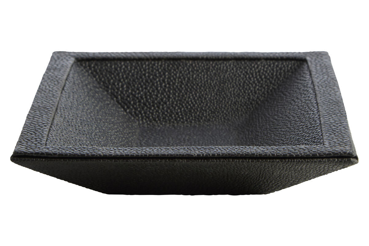Cardona Black Shagreen Effect Trinket Dish