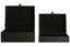 Cardona Set of Two Black Shagreen Effect Trinket Boxes