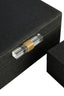 Cardona Set of Two Black Shagreen Effect Trinket Boxes