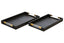 Cardona Set Of Two Black Shagreen Effect Trays