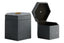 Cardona Set Of Two Hexagonal Blue Shagreen Effect Trinket Boxes