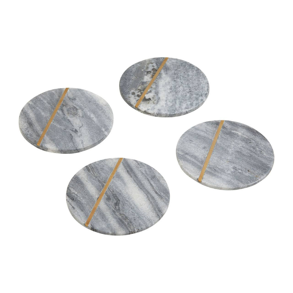 Kira Set of Four Grey Marble Coasters