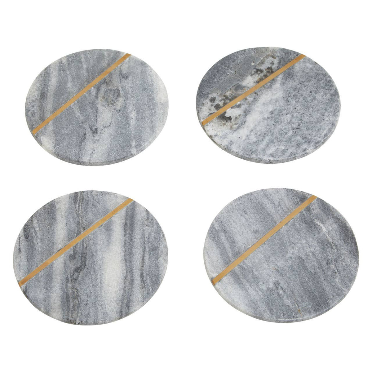 Kira Set of Four Grey Marble Coasters