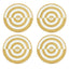 Curva Gold and White  Set Of Four Coasters