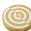 Curva Gold and White  Set Of Four Coasters