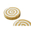 Curva Gold and White  Set Of Four Coasters