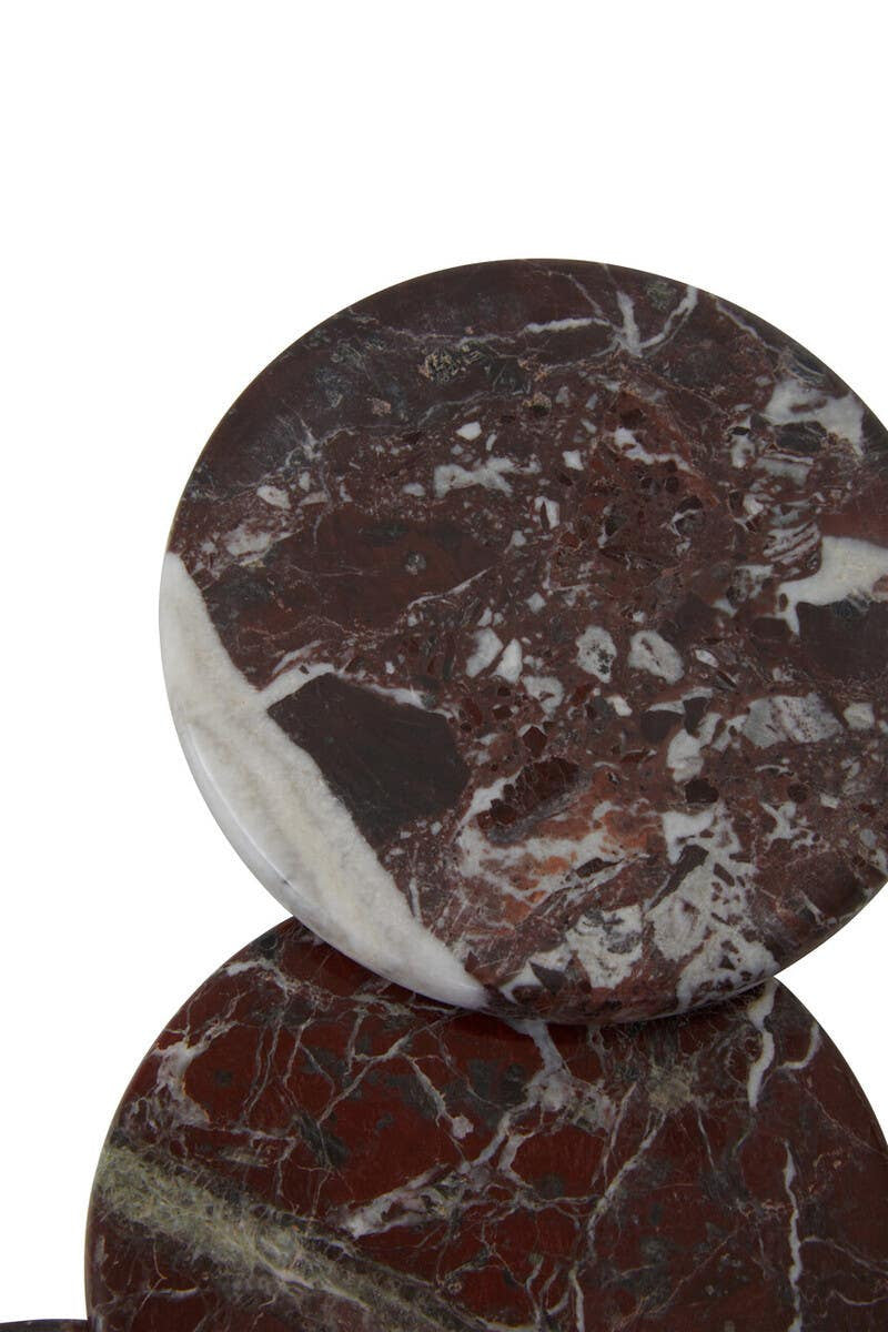 Salmo Set of Four Red Marble Coasters