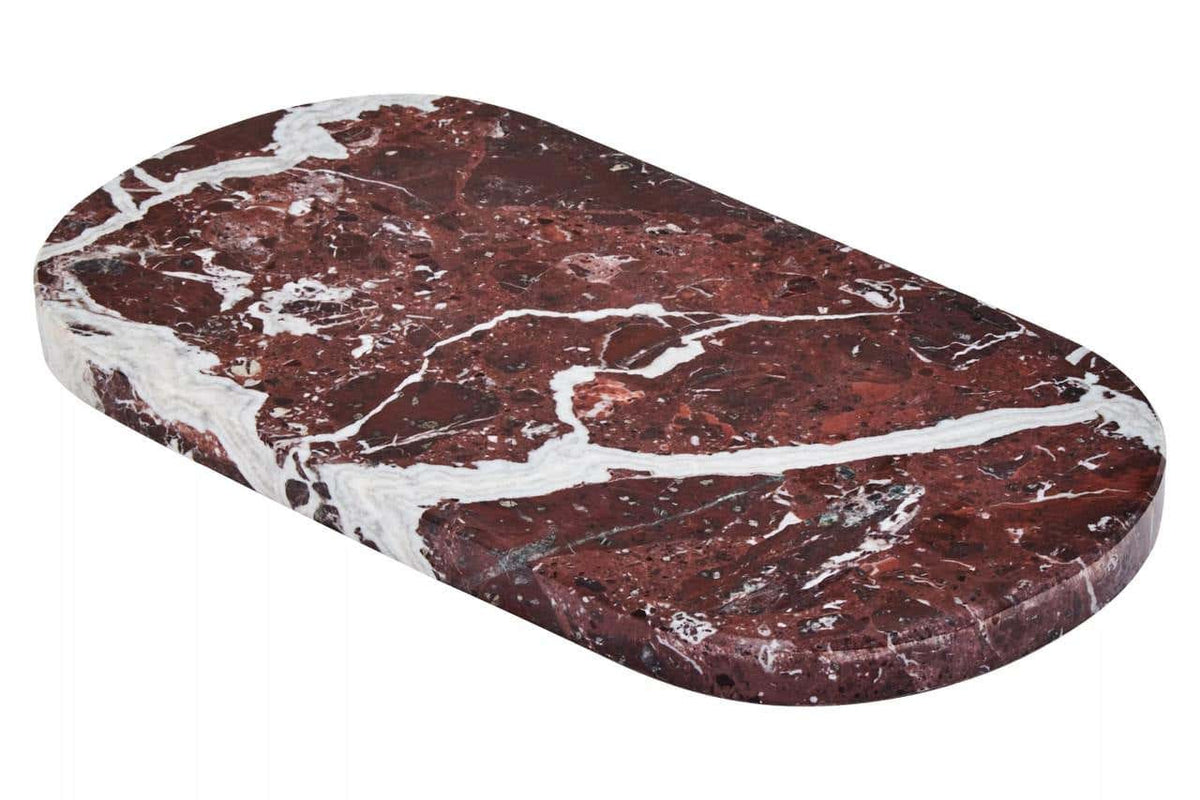 Salmo Oval Red Marble Serving Board