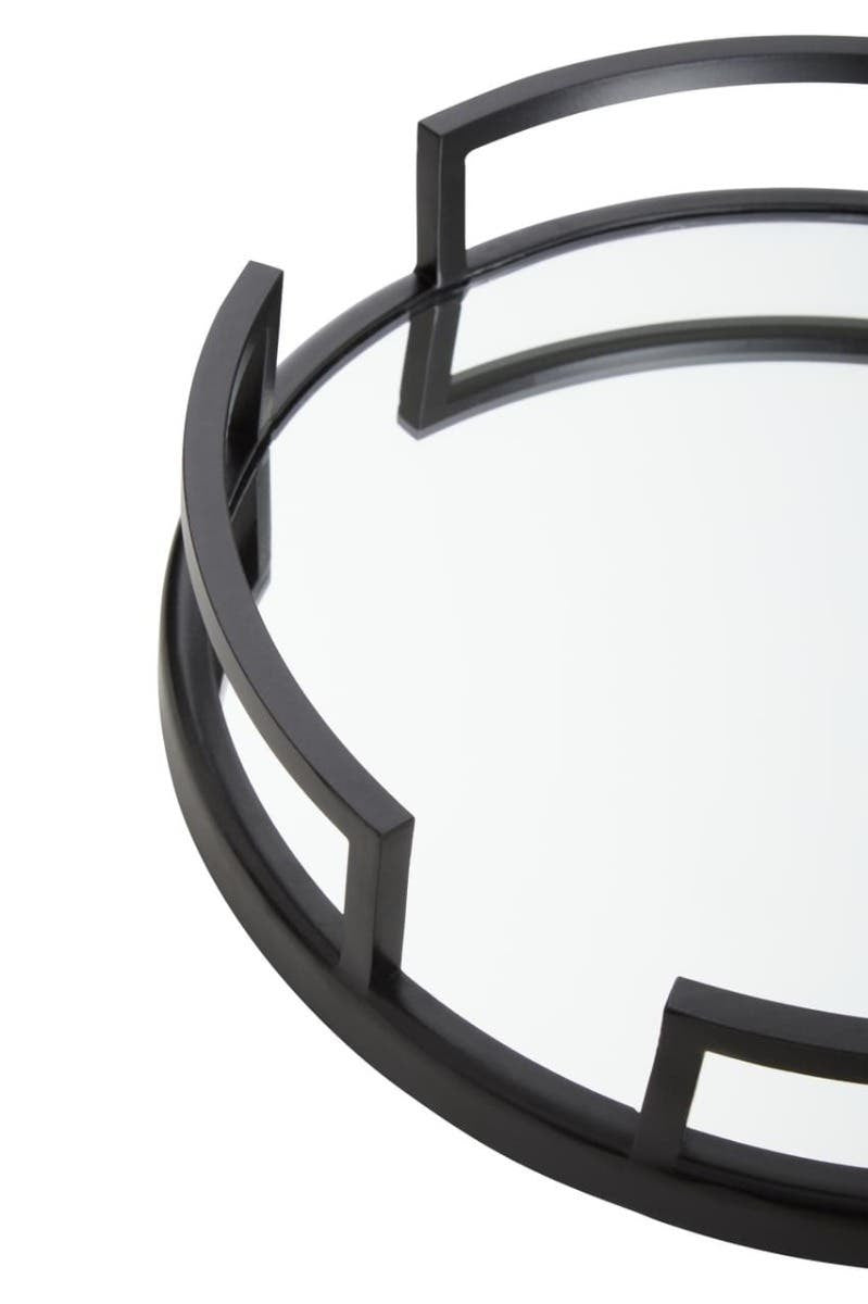 Cruzar Matte Black Mirrored Tray