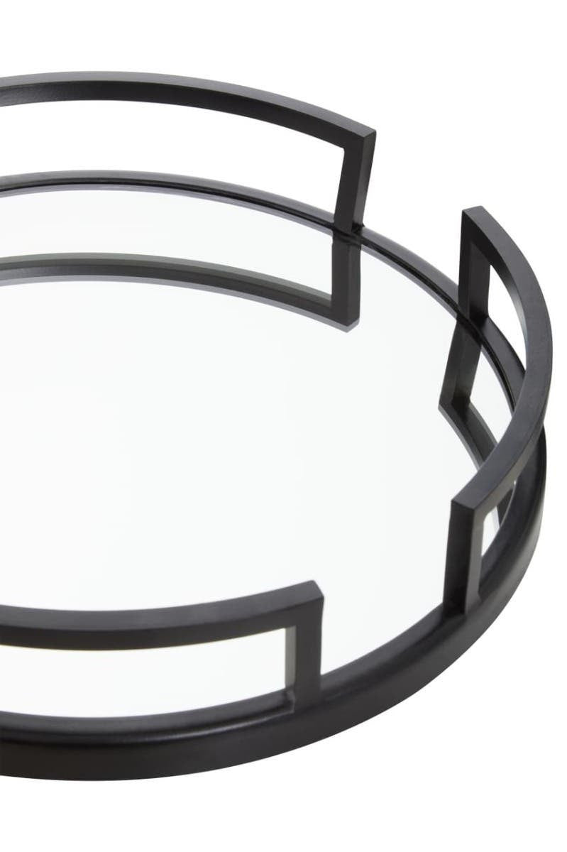 Cruzar Matte Black Mirrored Tray