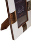 Decio 4In x 6In Cream And Brown Finish Photo Frame