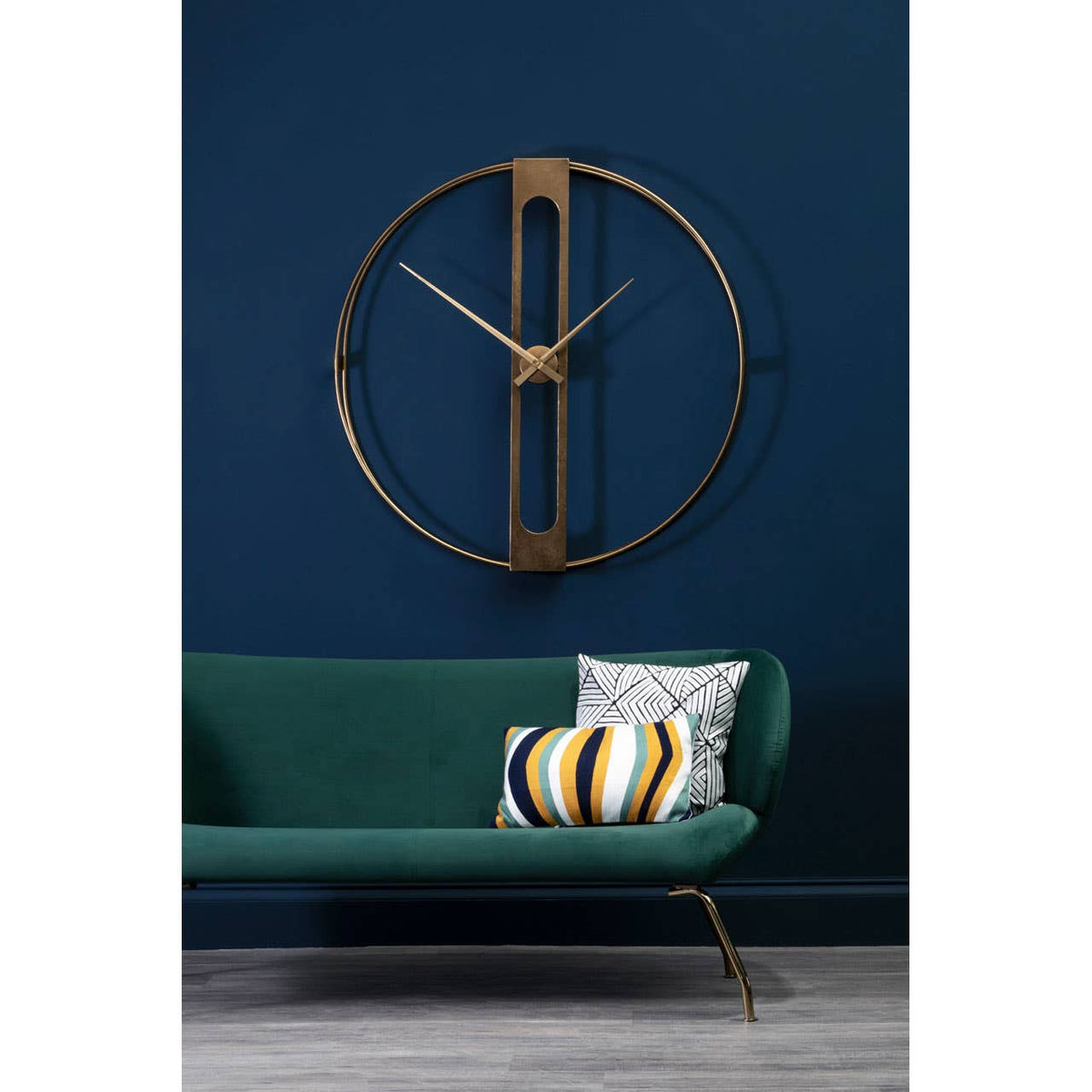 Beauly 107cm Dia Gold Finish Dual Ring Wall Clock