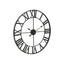 Genova 60cm Dia Black Metal Wall Clock