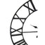 Genova 60cm Dia Black Metal Wall Clock