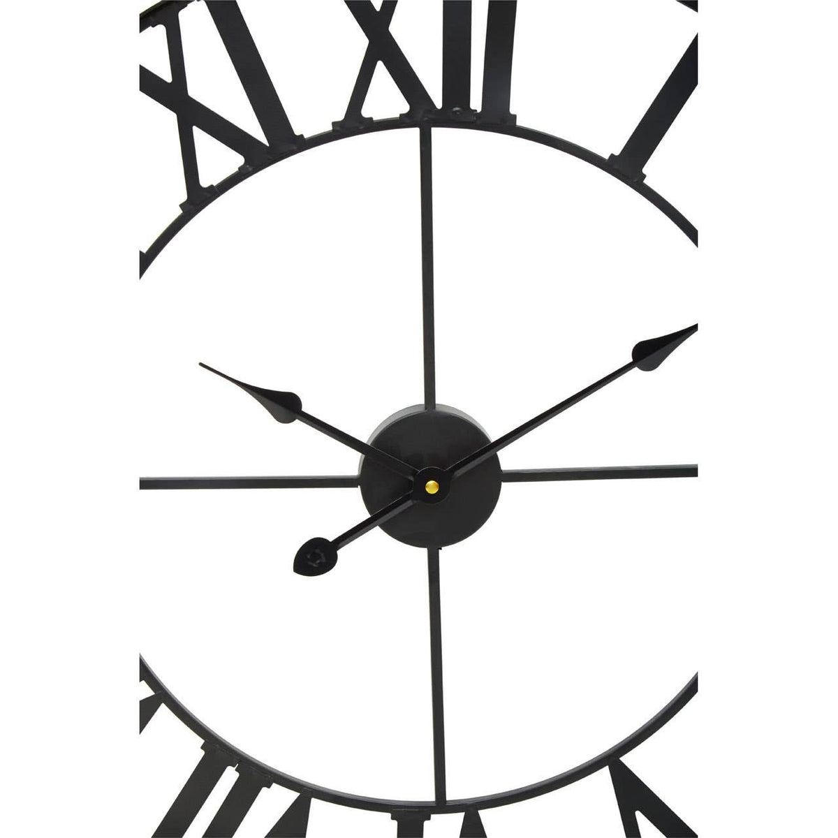 Genova 60cm Dia Black Metal Wall Clock