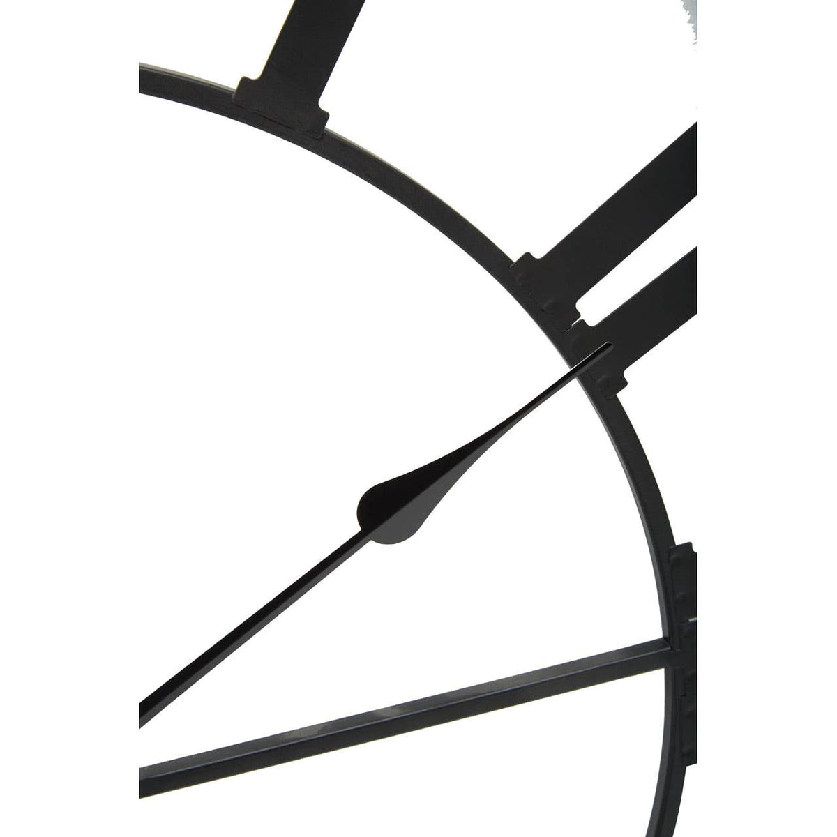 Genova 60cm Dia Black Metal Wall Clock