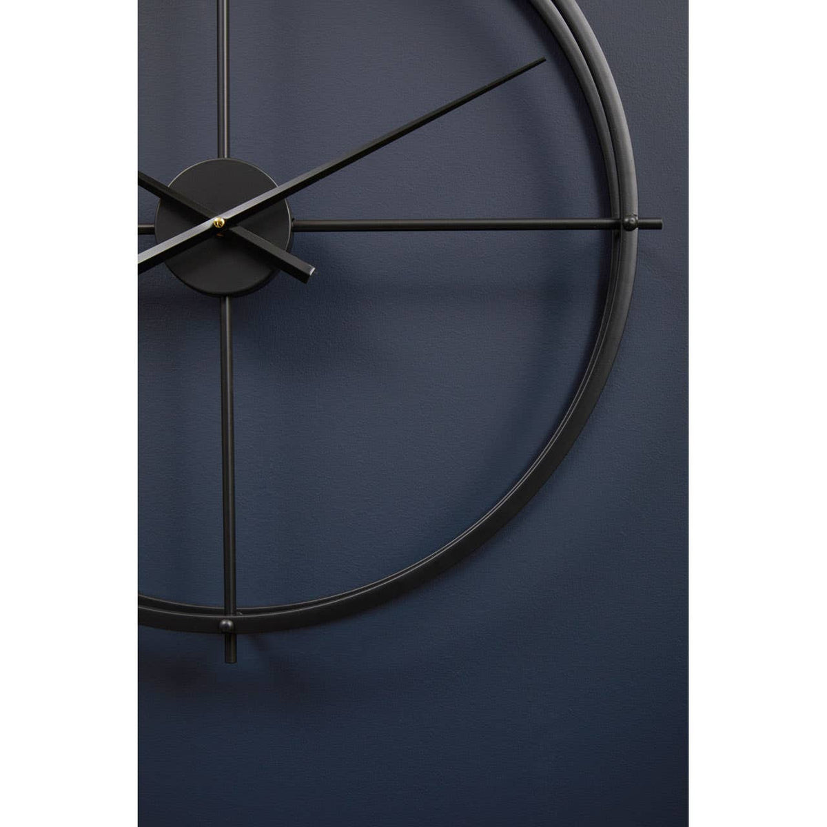 Kent 60cm Dia Large Black Finish Wall Clock
