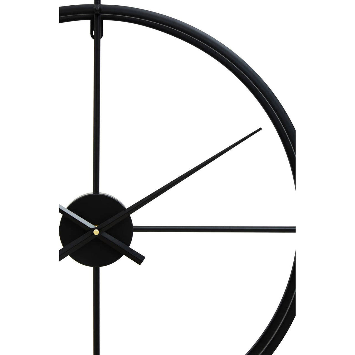 Kent 60cm Dia Large Black Finish Wall Clock