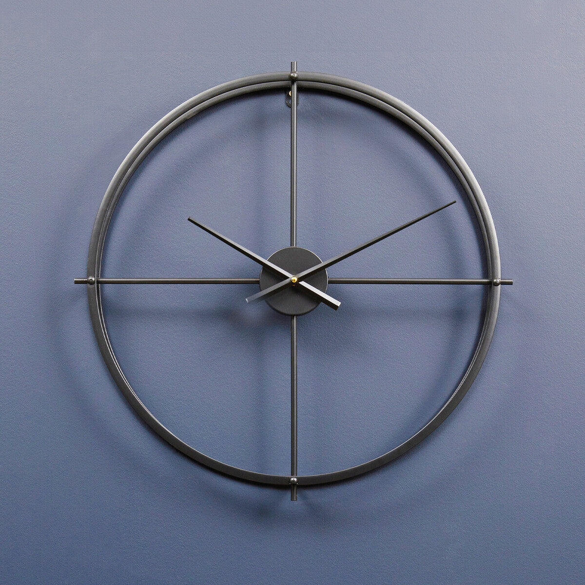 Kent 60cm Dia Large Black Finish Wall Clock